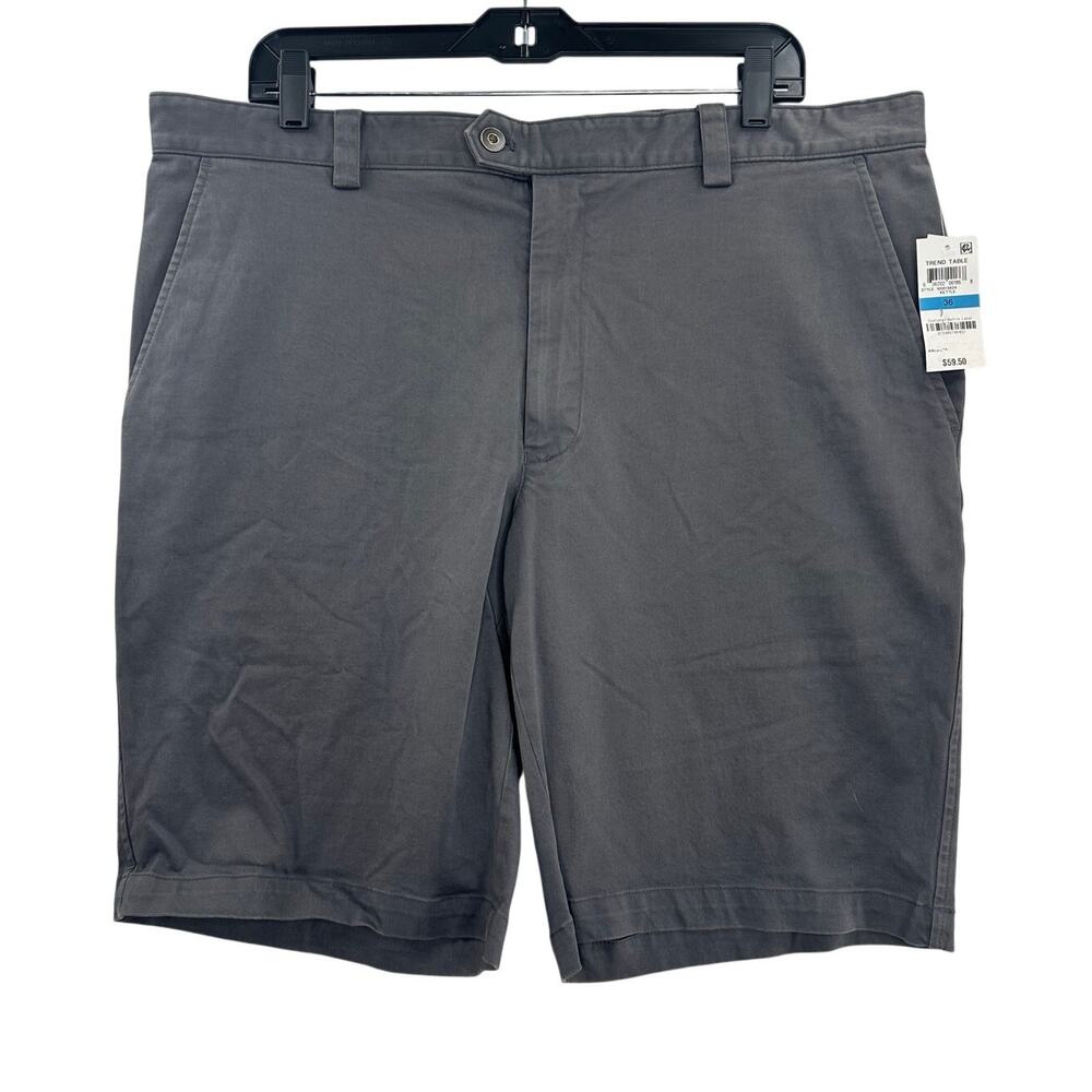 Tasso Elba Mens Twill Stretch Gray Classic Kettle Shorts Size 36W